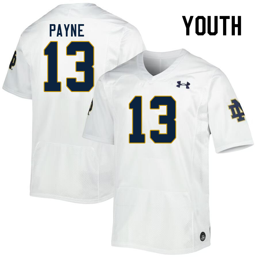 Youth #13 Gi'Bran Payne Notre Dame Fighting Irish College Football Jerseys Stitched-White